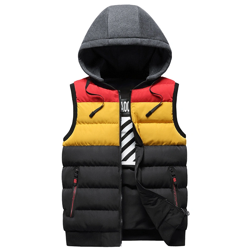 Wholesale Down-Like Padding Vest for Winter Sleeveless Jacket Hoodies Style