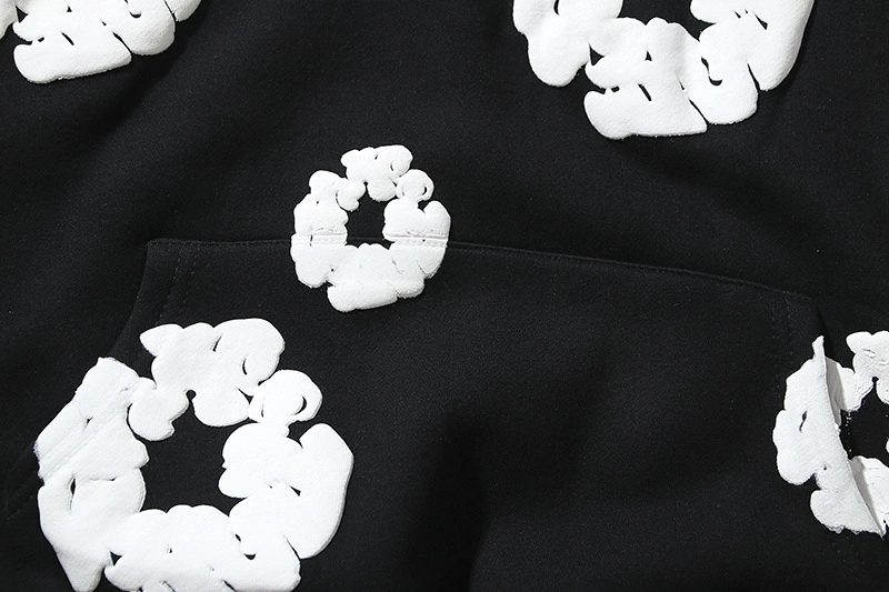 100% Cotton 3D Puff Printing Hoodie French Terry Fleece Unisex Pullover