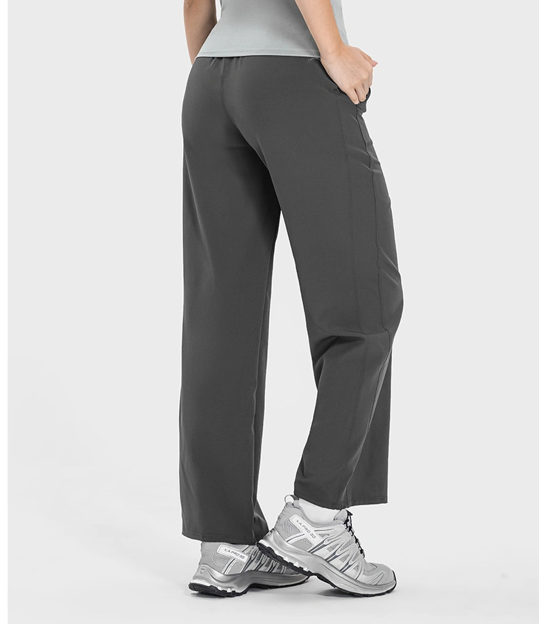 Women Pocket Pants High-Waist Hip Lift Casual Sports Pants