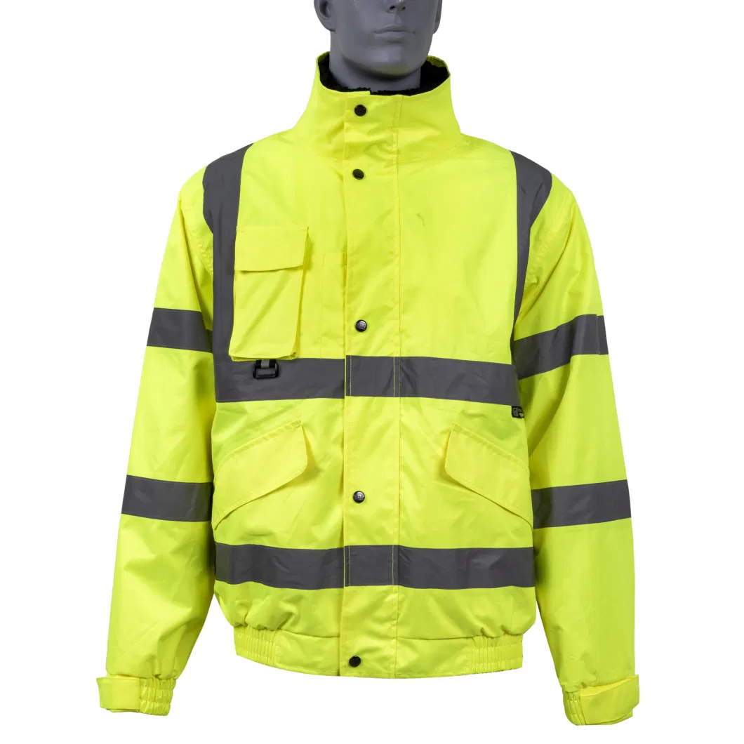 Waterproof Winter Bomber Parka Windbreaker Ski Suit Sports Men&prime;s Women&prime;s High Visibility Hi Vis Viz Reflective Safety Clothes Protective Apparel Workwear Jacket