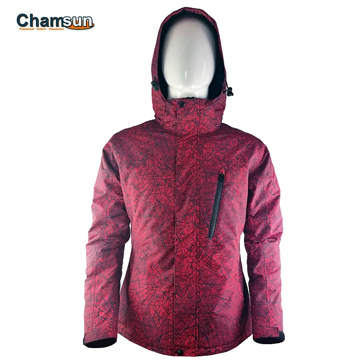 Fashionable Women&prime;s Ski Jackets with Water Repellant Zipper