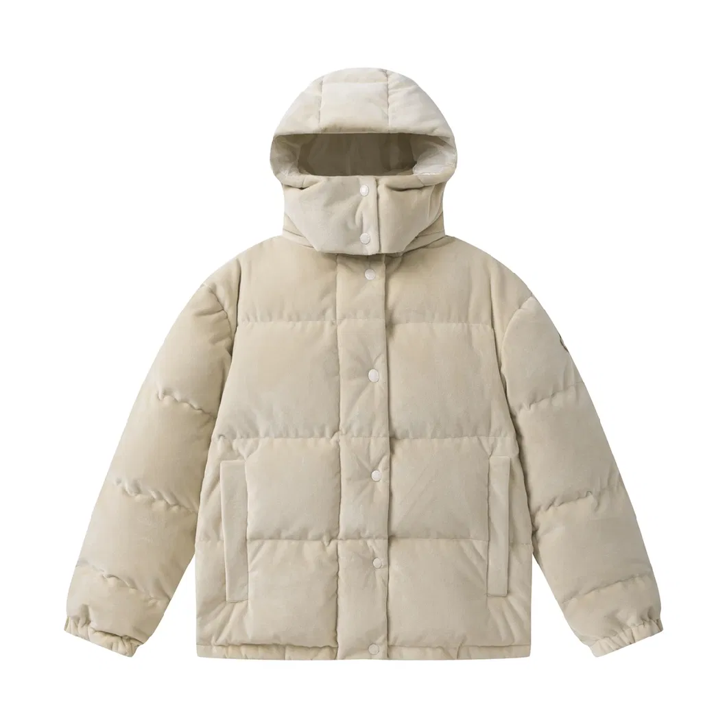 Hooded Down Jacket, National Standard Goose Down Filling Warm Light