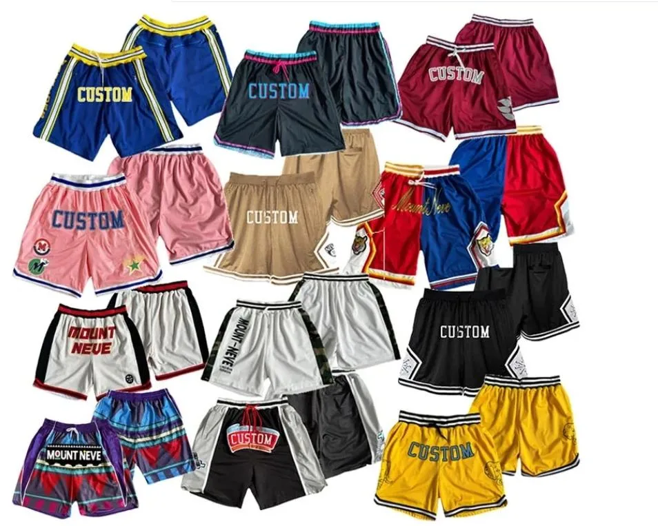 Custom New Logo Shorts Breathable Mesh Shorts Custom Basketball Beach Active Board Short for Men