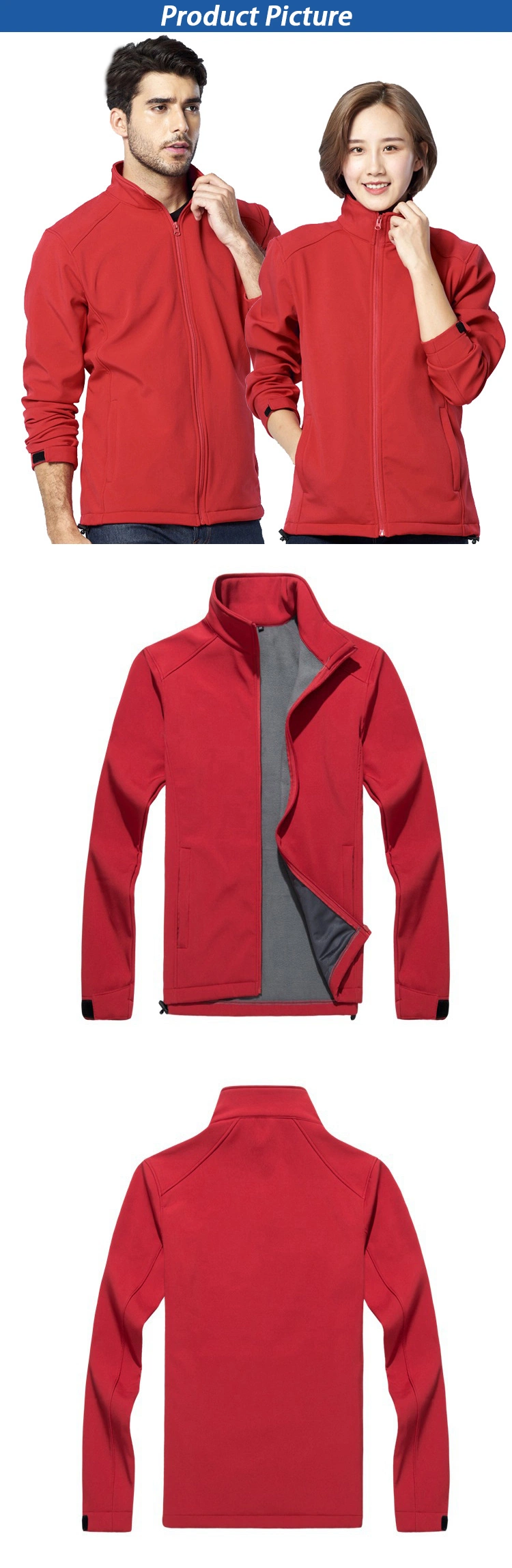Wholesale Windbreaker Polyester Customized Logo Coats and Jacket for Woman