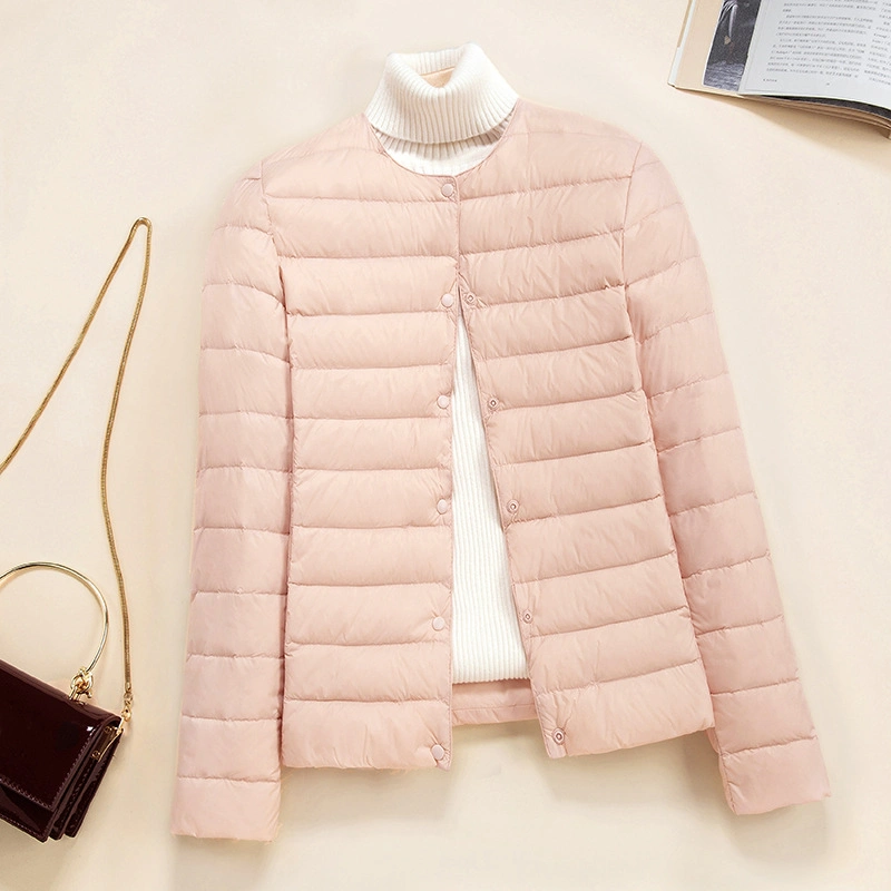 Mu Good Quality Round Neck Warm Down Jacket Multicoloured Cotton Jacket Fashion Down Jacket Duck Down Down Jacket