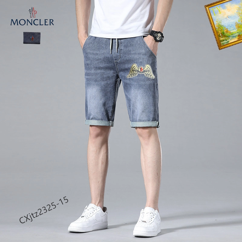 Thin Elastic Waist Men&prime;s Denim Shorts for Summer