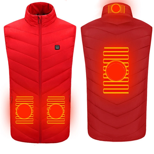 OEM Custom Logo Women and Men Washable Lightweight Cotton 4 Heated Zones Fast Heated Vest Jacket