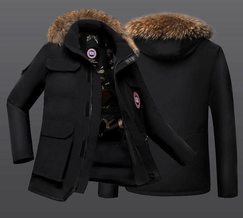 Winter Warm Puffer Coat Padded Jacket Fur Thickened Down Parka