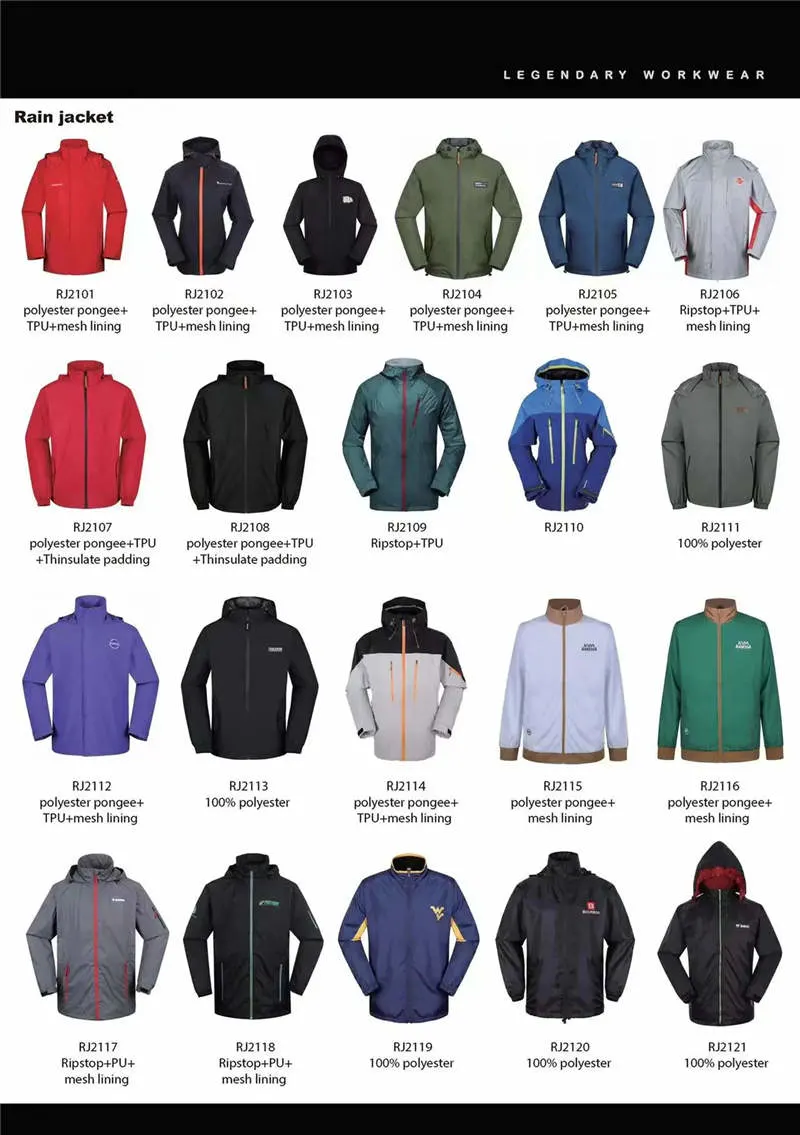 Custom Embroidery Windproof Breathable Zip up Rain Coat Outwear Leisure Sports Windbreaker Jacket