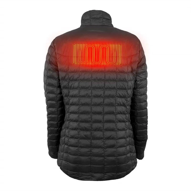 Black Color Winter Padded E Heated Down Jackets