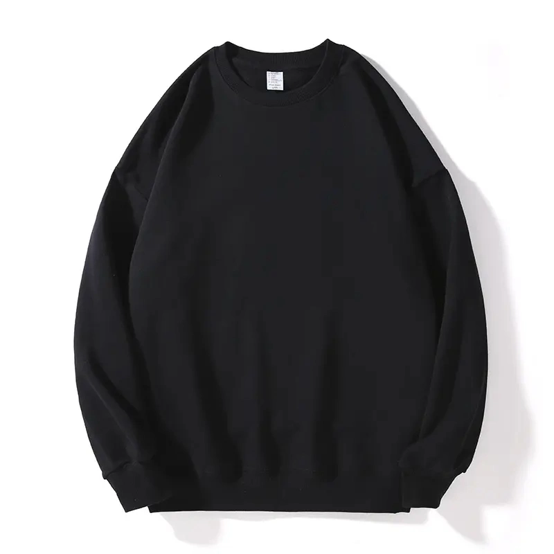 Custom Plain Embroidered Fleece Sweatshirts Men Thick Pullover Oversized Crewneck Sweatshirts