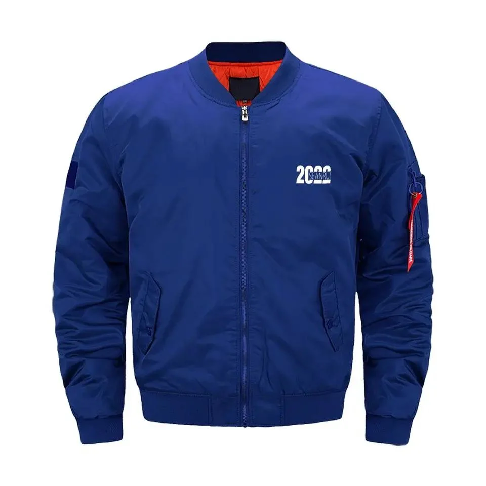 OEM Custom Embroidery Logo Polyester Windbreaker Coat with Zipper Winter Jackets for Men