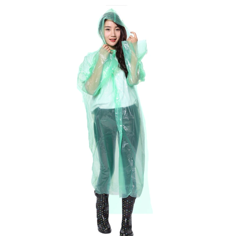 Women&prime; S Yellow PE Disposable Raincoat Rpe-150