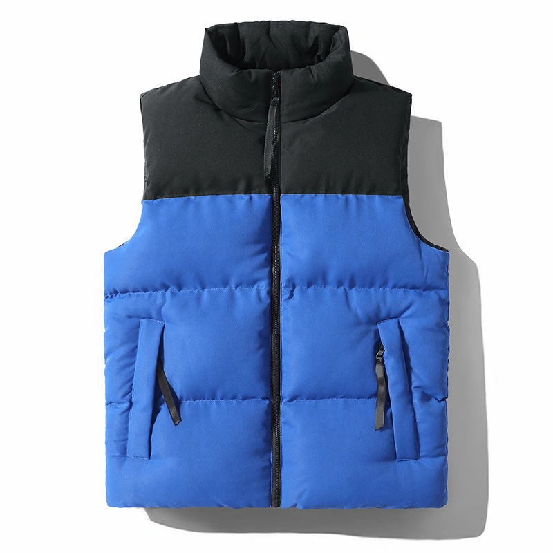 Custom Logo Stand Collar Waterproof Puffy Down Jacket Vest