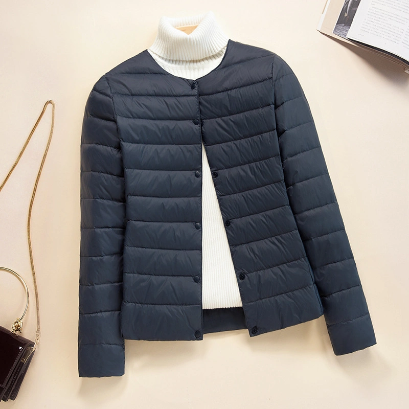 Mu Good Quality Round Neck Warm Down Jacket Multicoloured Cotton Jacket Fashion Down Jacket Duck Down Down Jacket