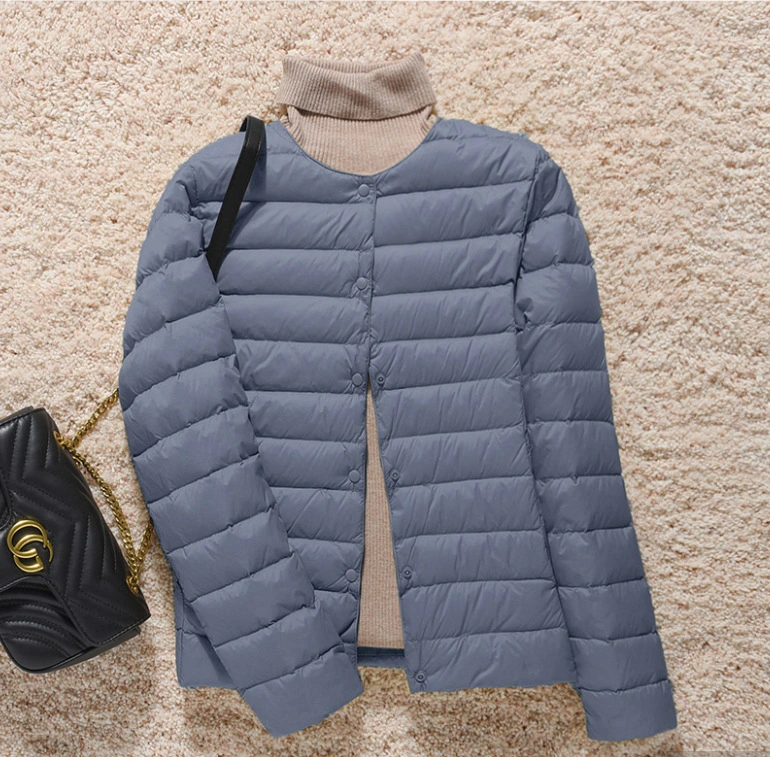 Mu Good Quality Round Neck Warm Down Jacket Multicoloured Cotton Jacket Fashion Down Jacket Duck Down Down Jacket