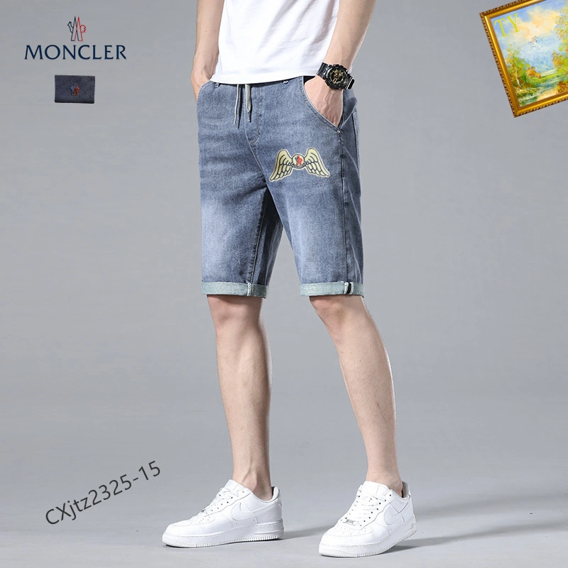 Thin Elastic Waist Men&prime;s Denim Shorts for Summer