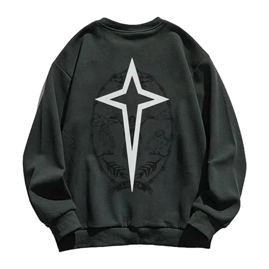 Cotton Fleece Crew Neck Pullover Hoodie Sweatshirts