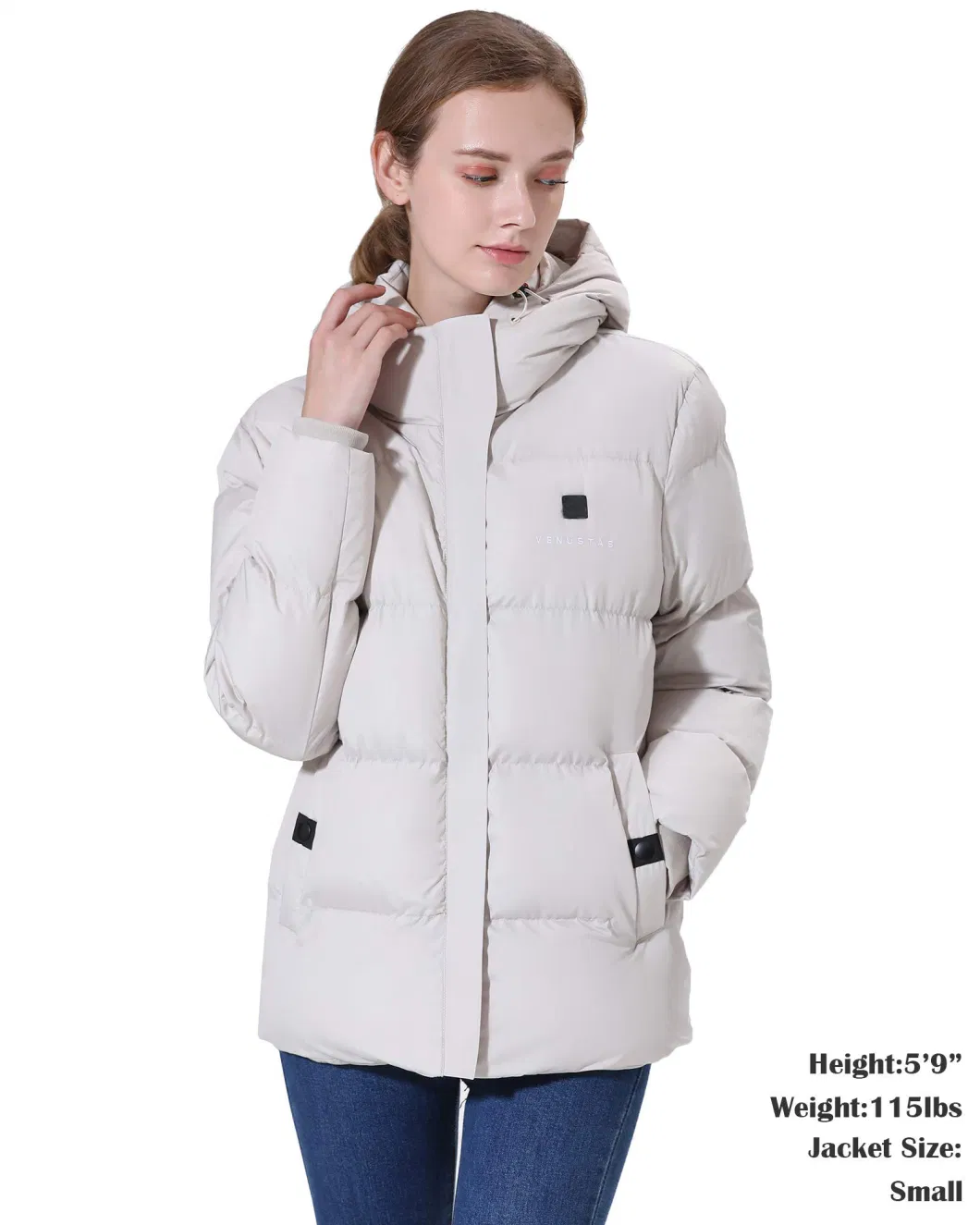 5V Electric USB Heated Women&prime; S Jacket Fast Charging Port