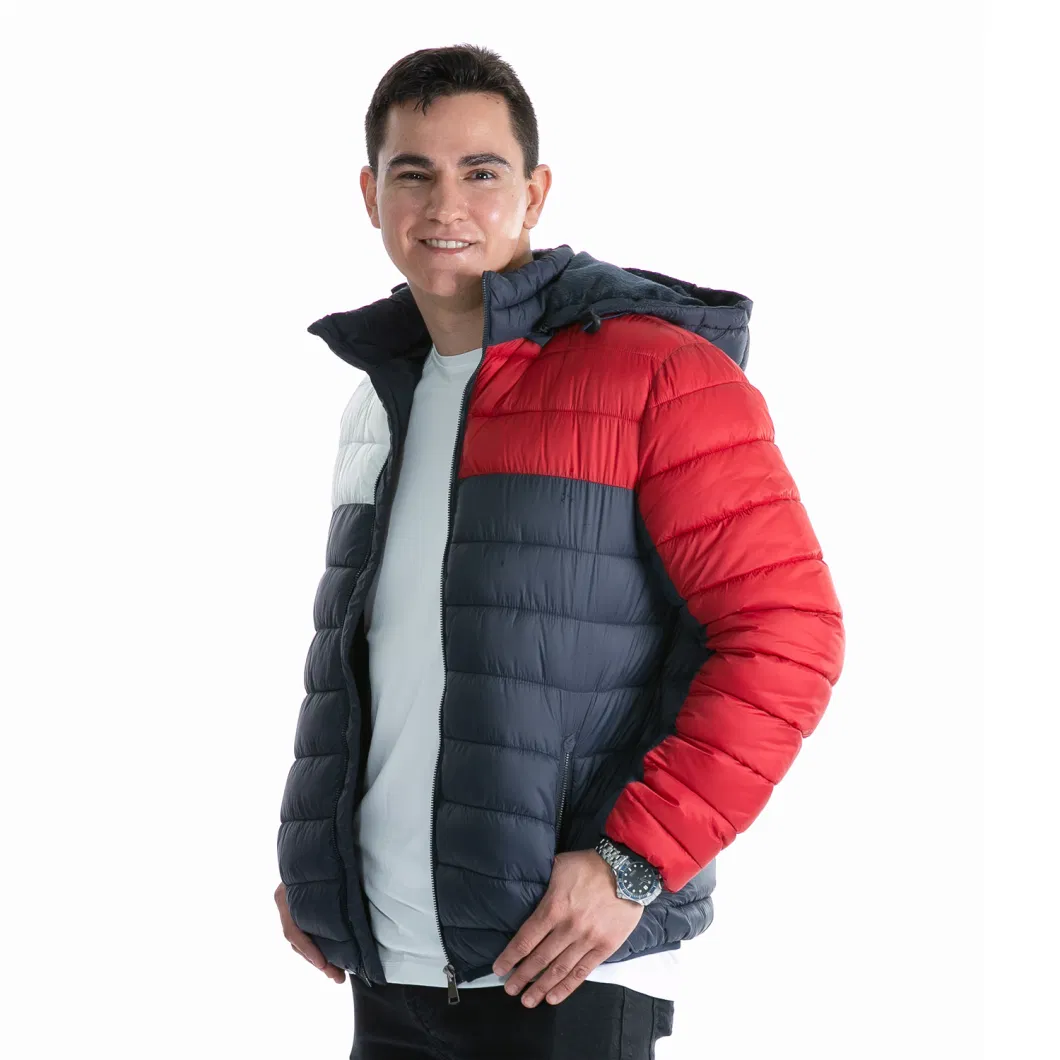 Custom High Quality Fashionable Men Short Puffer Warm Down Jacket with Hood