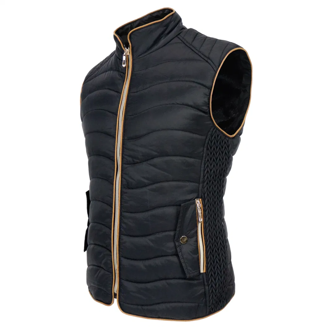 Fashion Zip up Classic Warm Unisex Winter Nylon Padded Waistcoat Vest for Women