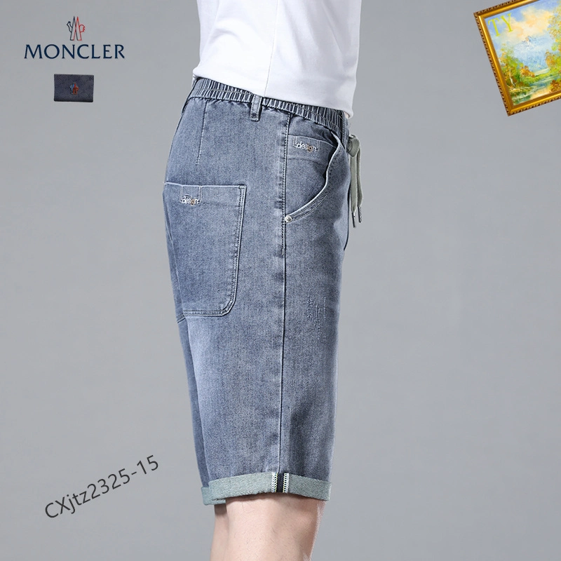 Thin Elastic Waist Men&prime;s Denim Shorts for Summer