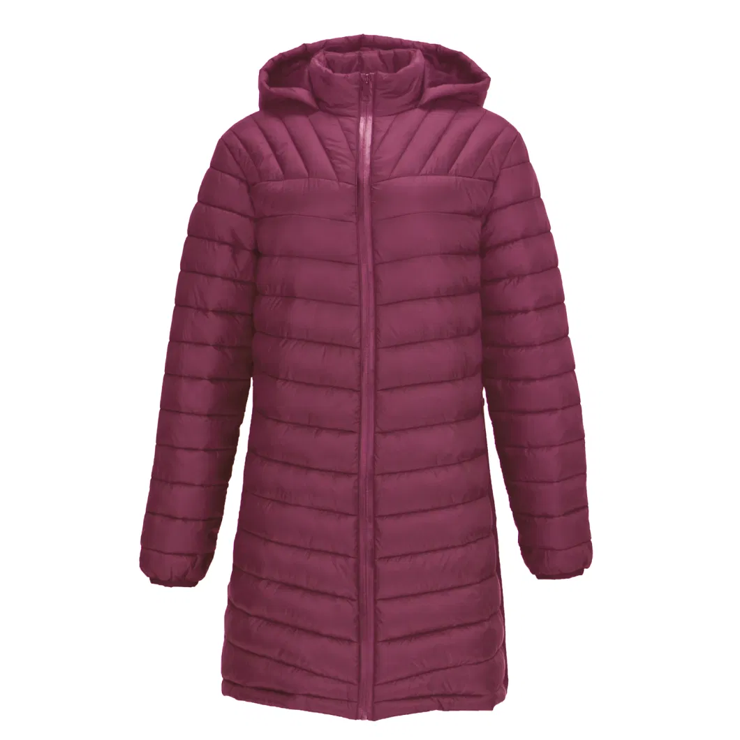 Ladies 20d Soft Shell Lightweight Soft Fur Lined PP Padding (faux-down) Jacket Winter Coats Long Jacket