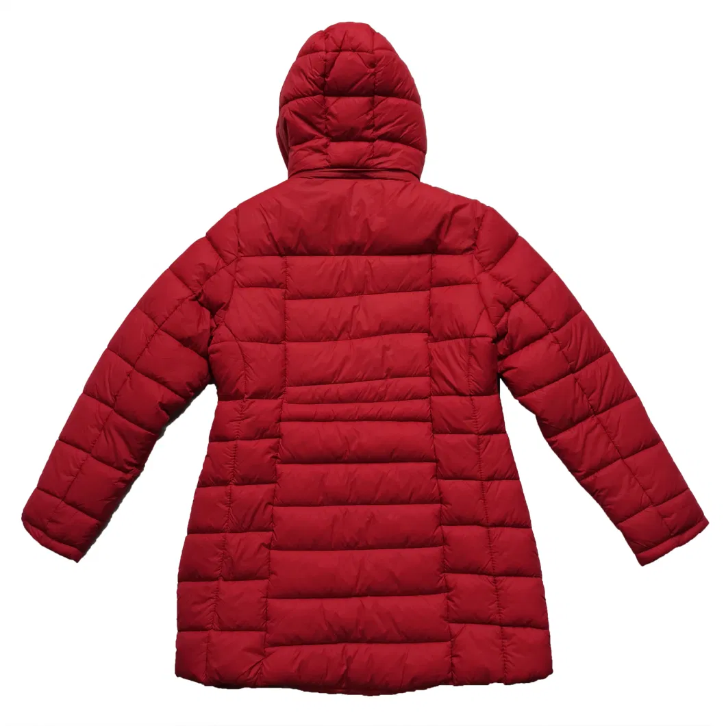 Women&prime;s Winter Hooded Long Padded Coat Down Jacket Ladies Puffer Jacket