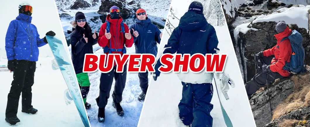 Men&prime;s Warm Winter Down Hooded Winter Coats Waterproof Snowboarding Ski Jacket