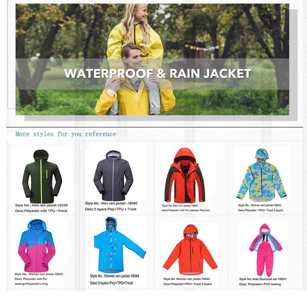 Cheap Fashion Packable Waterproof Custom Women Rain Wear Jacket