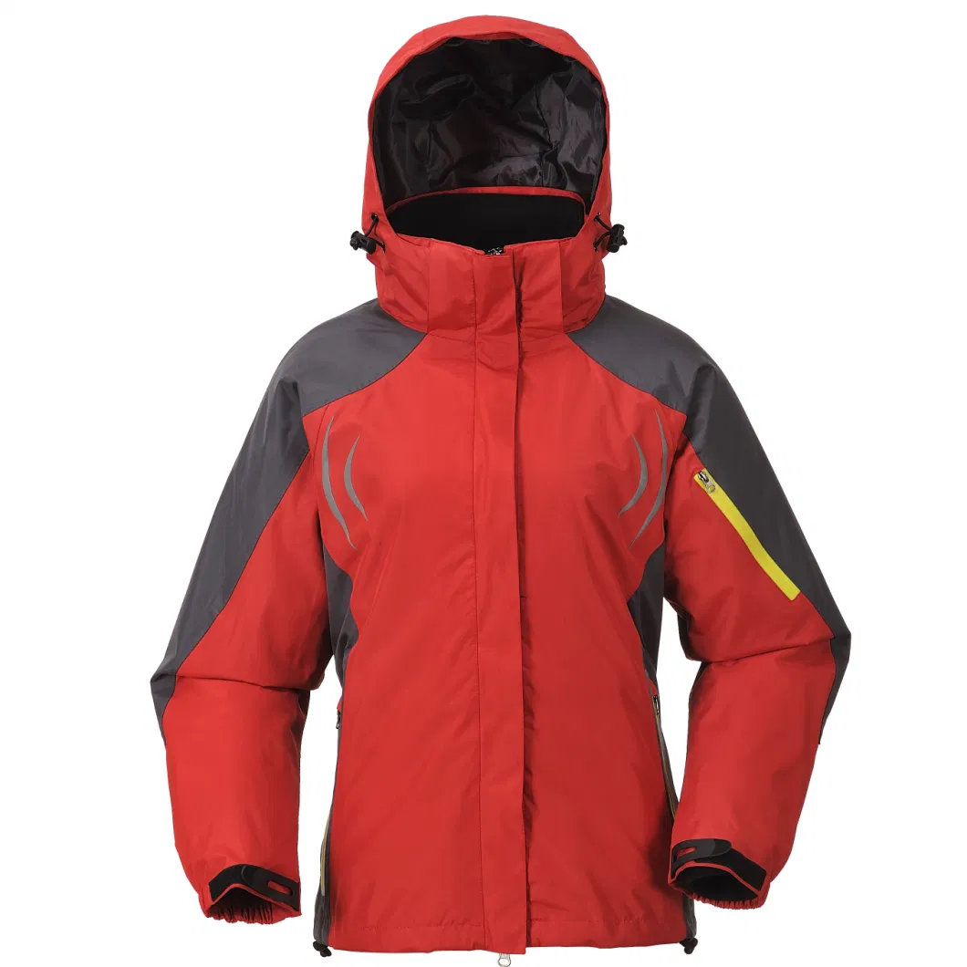 Winter Insulated Cold Warm 100% Polyester /Nylon/Cotton Wadded Down Puffer Paddedthermal Parka Workwear Outdoor Outer Sports 3 in 1 Ski Wear Jacket