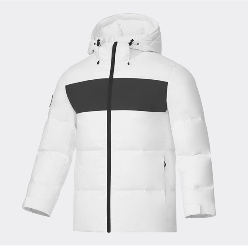 Winter OEM Custom Logo Padded Men Down Coats Long Bubble Puffer Jacket Zipper up Men Designer Jacket