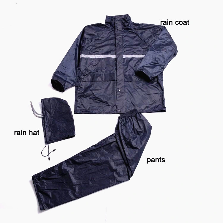 Two-Piece PVC Raincoat Reflective Motorcycle Waterproof Rain Suit Rainwear