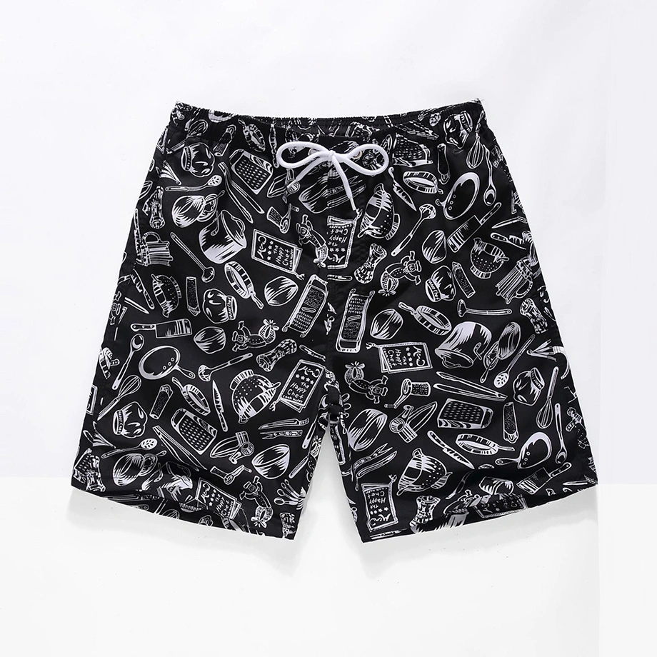 Custom Printed Mesh Beach Men Short for Hot Weather Stripes Board Shorts