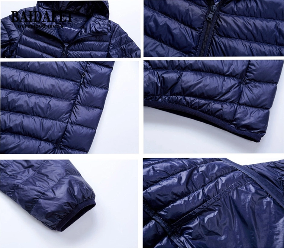 Custom Embroidered Logo Men Padded Winter Waterproof Coats Windproof Windbreaker Quilted Fleece Puffer Down Jacket