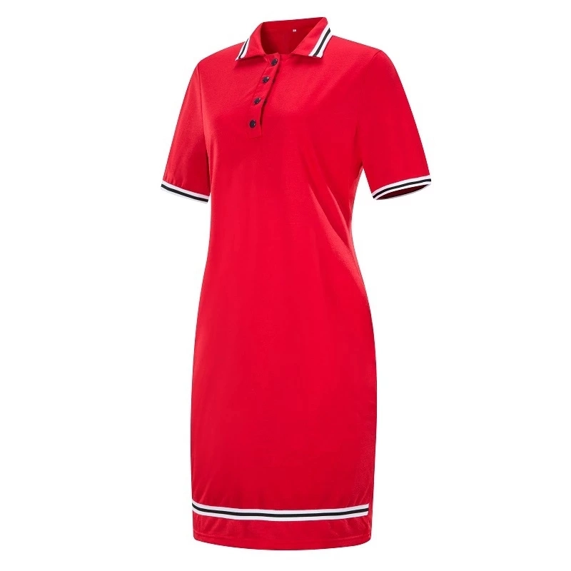 2023 Customized Polyester-Cotton Fabric Casual Dresses Plus Size Women&prime;s Dresses Polo Dress