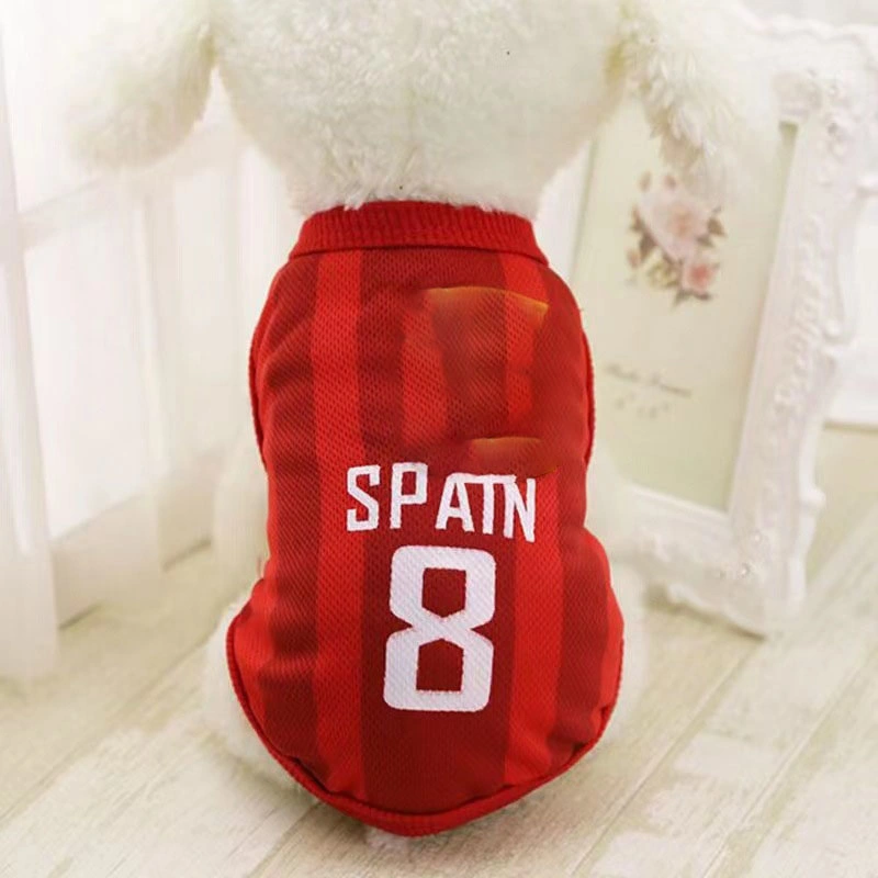 Customized Football Basketball Pet Apparel Vest Dog Jerseys Soccer Team Pet Dog Jersey T-Shirt