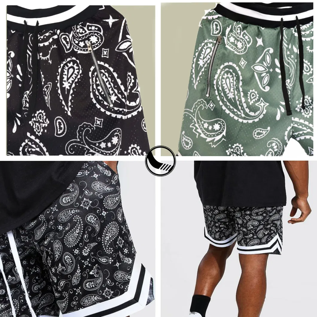 Custom New Logo Shorts Breathable Mesh Shorts Custom Basketball Beach Active Board Short for Men