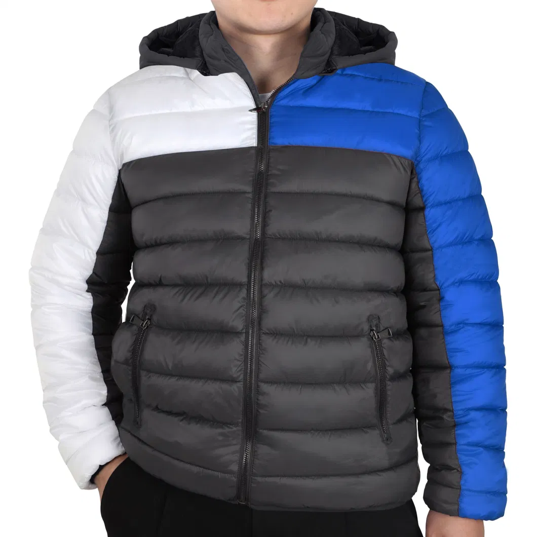 Custom High Quality Fashionable Men Short Puffer Warm Down Jacket with Hood