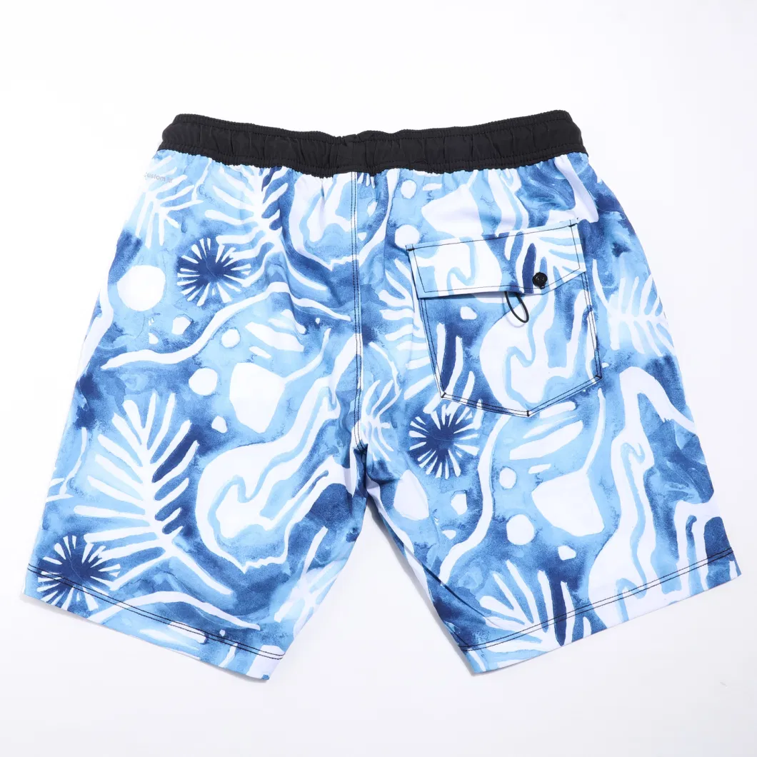 Factory Direct Supply Mens Swim Trunks Fitness Surf Beach Shorts Gym Sports Shorts Elastic Waist Short Custom Logo