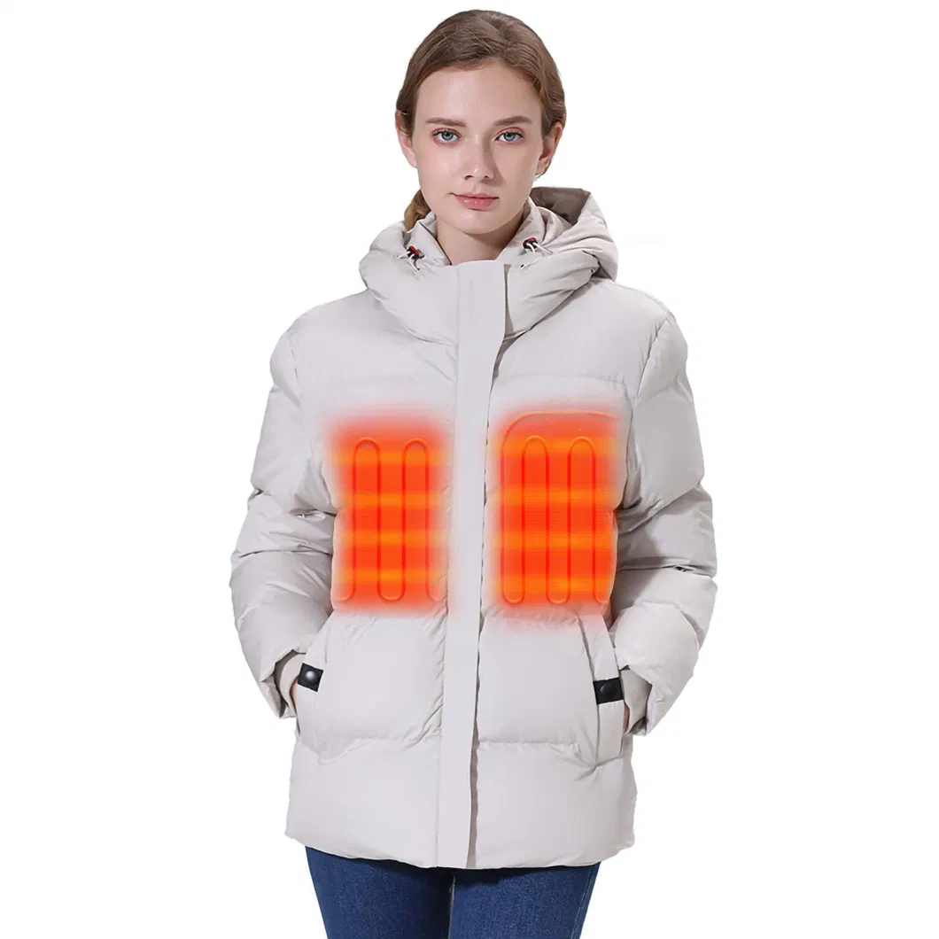 5V Electric USB Heated Women&prime; S Jacket Fast Charging Port