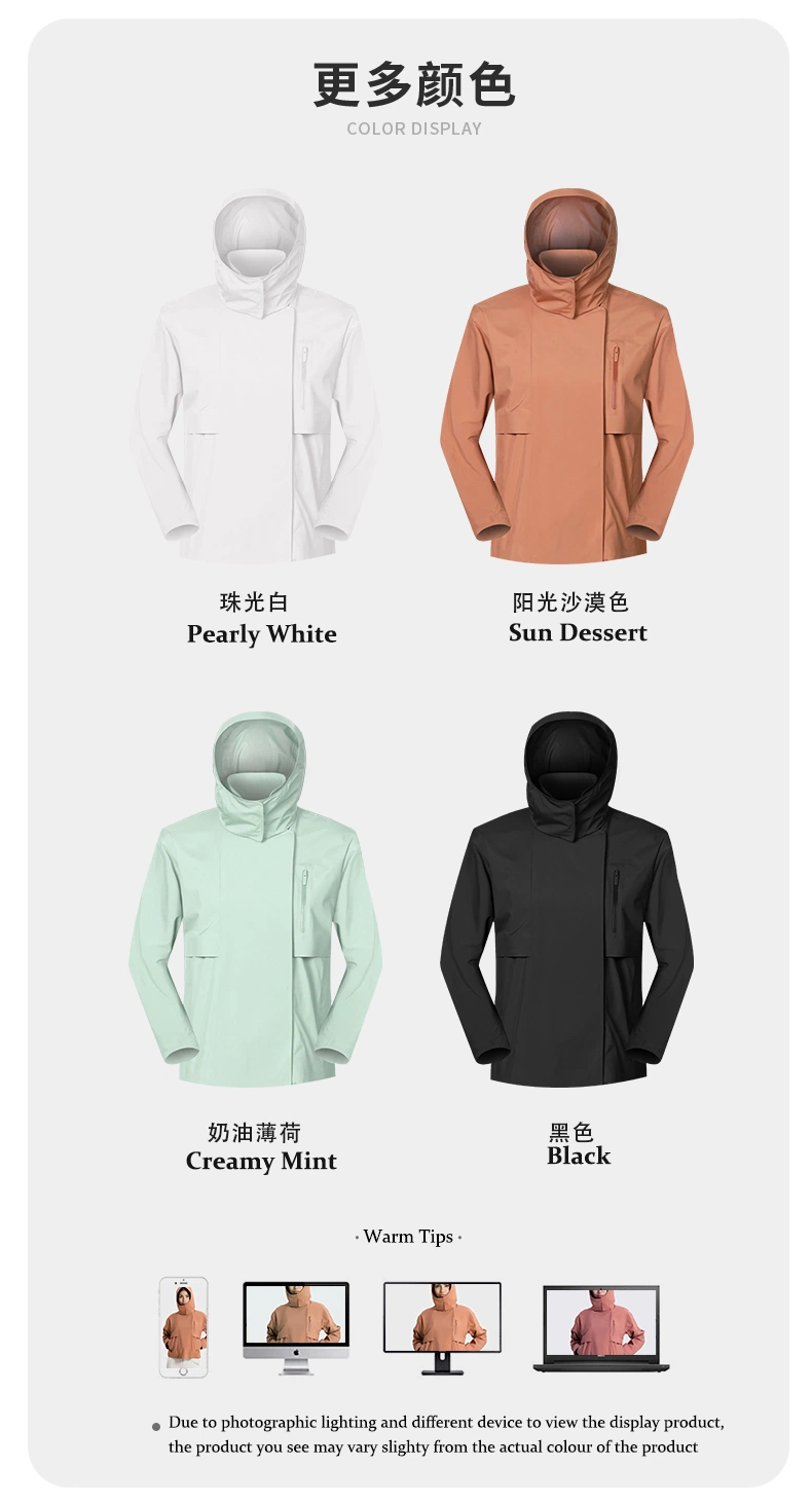 Wholesale Multifunctional Hooded Fashionable Short Windbreaker Women Waterproof Breathable Sports Jacket