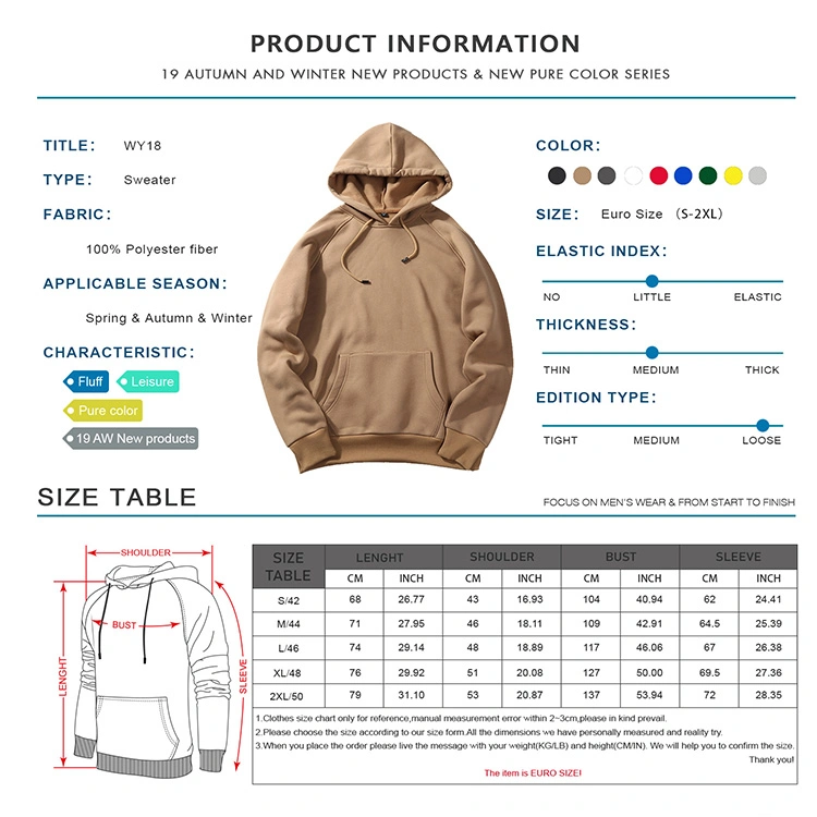 Wholesale Custom Men Fleece Hoodie Designer Clothing Plain Printing Embroidery Hoodies Sweatshirts Plus Size Oversized Loose Blank Women Unisex Hoody