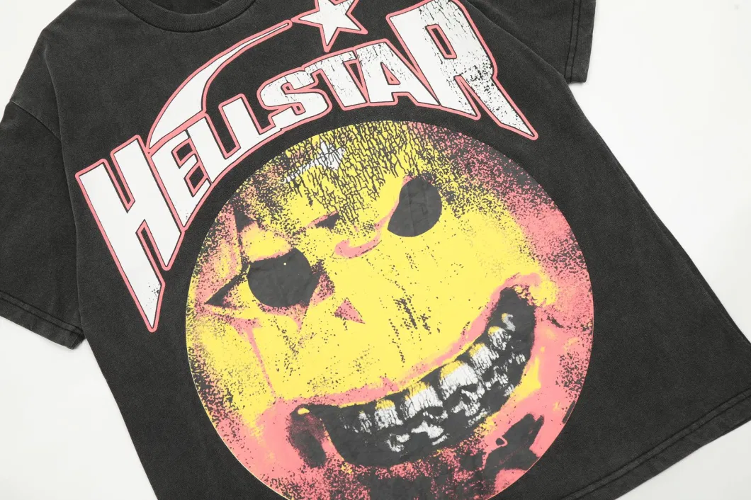 Hellstar Studios T-Shirt European and American Cotton Printed Men&prime;s and Women&prime;s Loose Short Sleeve T-Shirt Summer