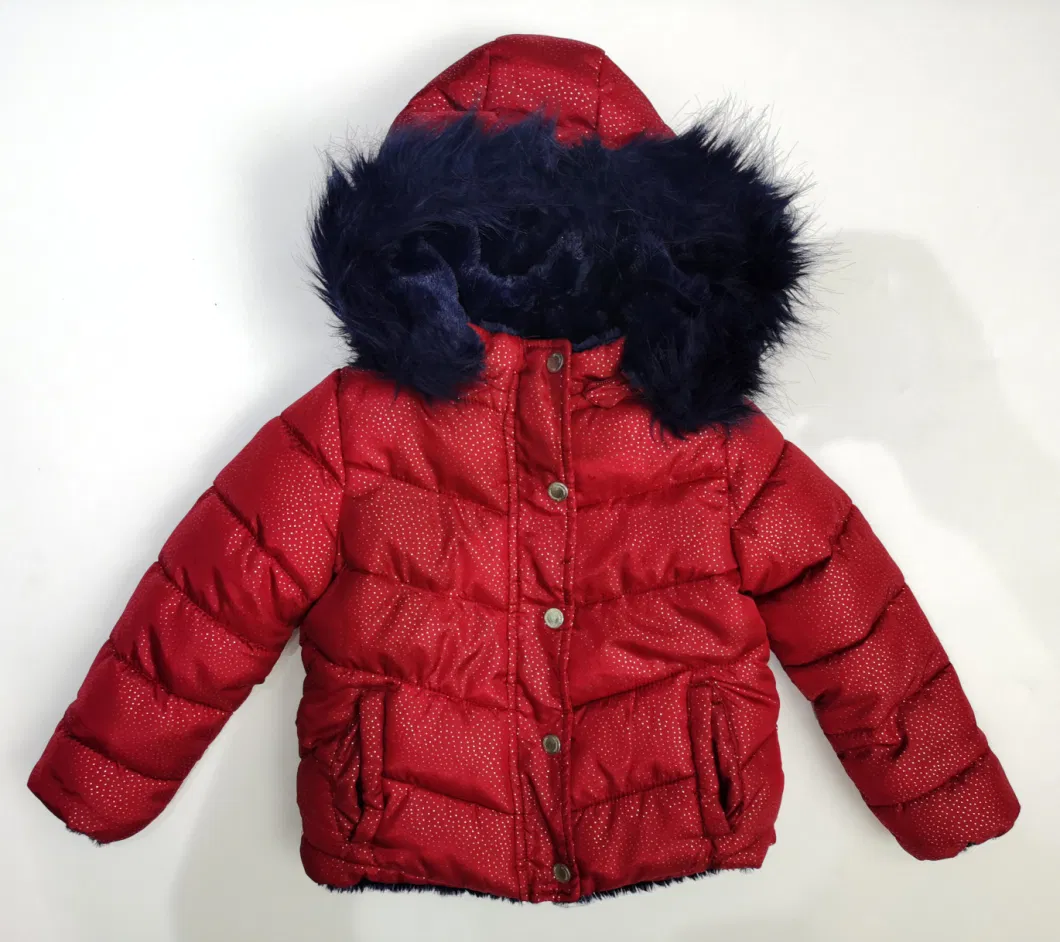 Little Girl Children Winter Faux-Fur Warm Qualited Jacket outdoor Coat