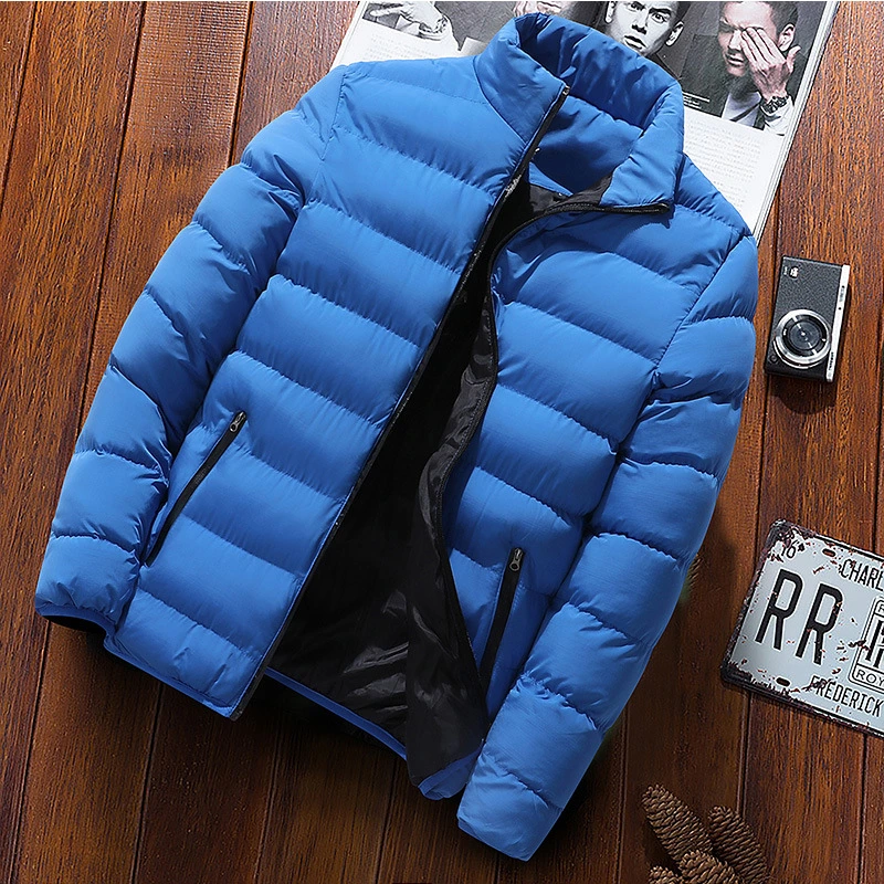 Wholesale Factory Mens Winter Down Jackets Coats Custom Long Sleeves Cropped Padded Puffer Jacket for Men