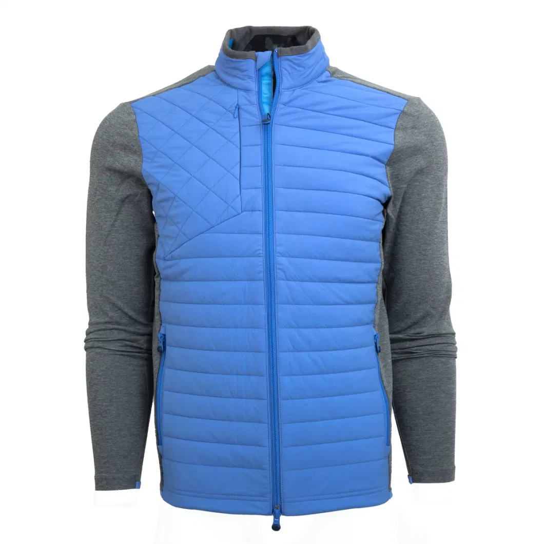 Apparel Manufacturers Mens Outdoor Hiking Thermal Jacket Insulated Running Lightweight Puffer Hybrid Jacket