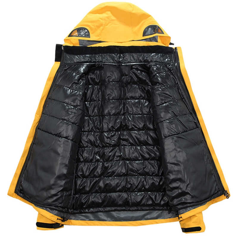 Factory Made Thicker Fleece Hooded Waterproof Trekking Softshell Jacket Winter Windbreaker Coat