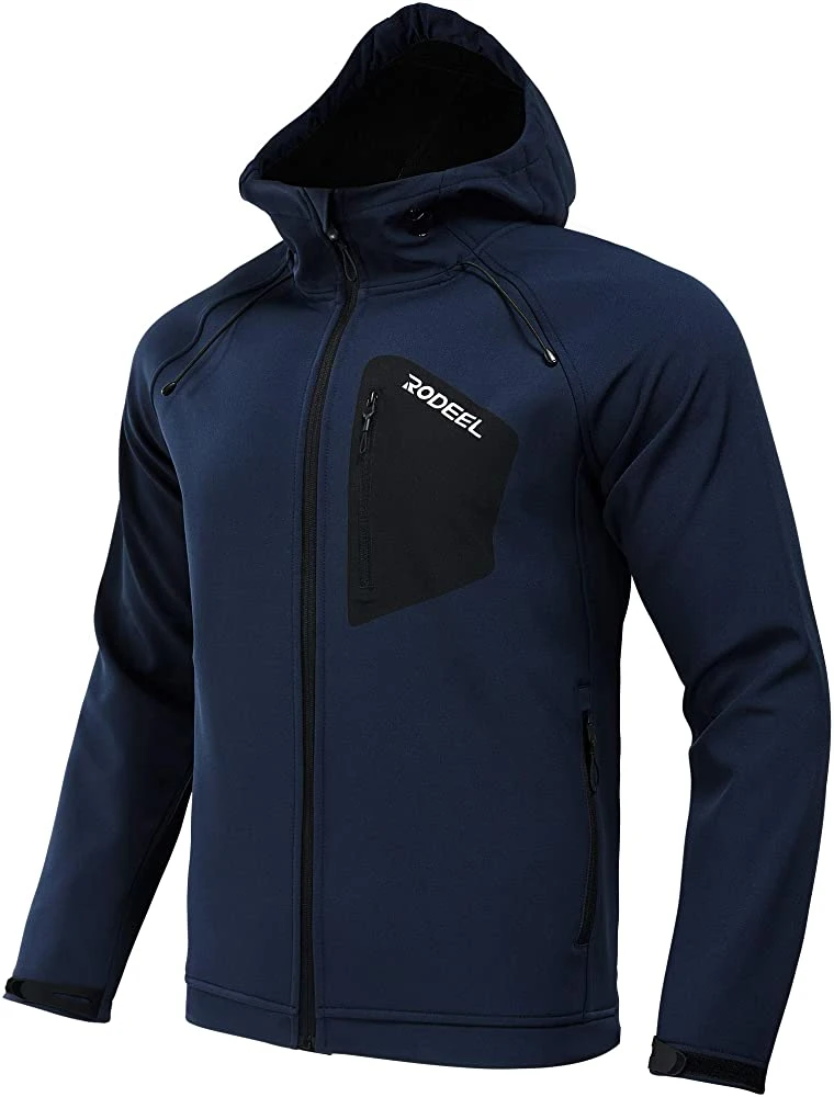 Men&prime; S Softshell Front-Zip Windproof /Waterprrof/Breathable Jacket with Hood