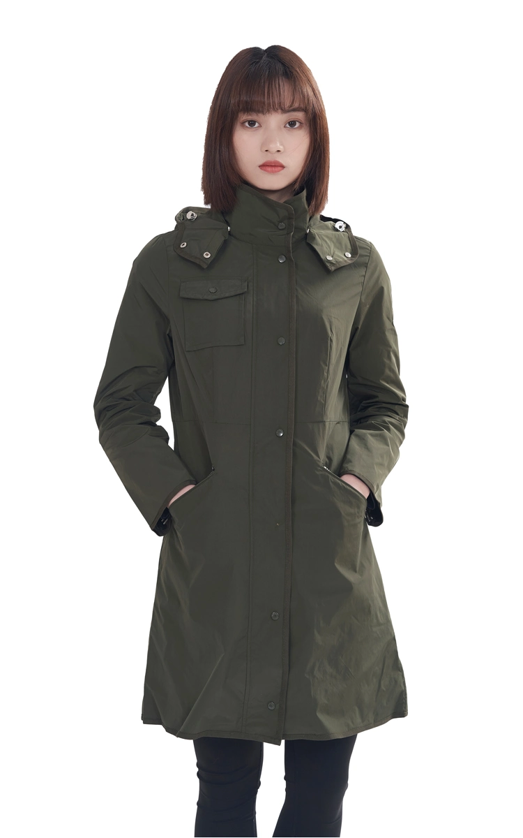 Spring and Autumn Women&prime;s Coat Long Windbreaker Coat